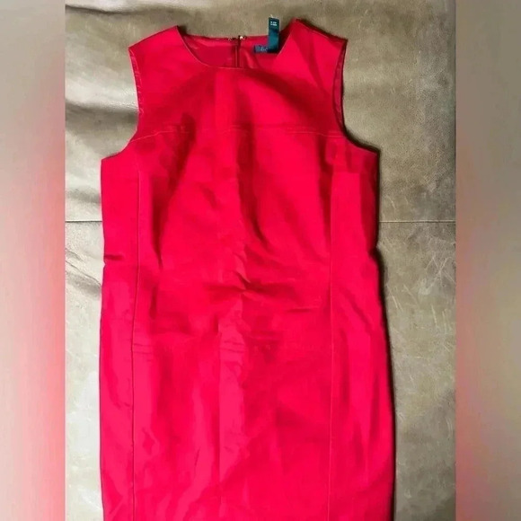 Lauren Ralph Lauren Women's Size 8 Red Sheath Stretch Dress - Picture 2 of 10